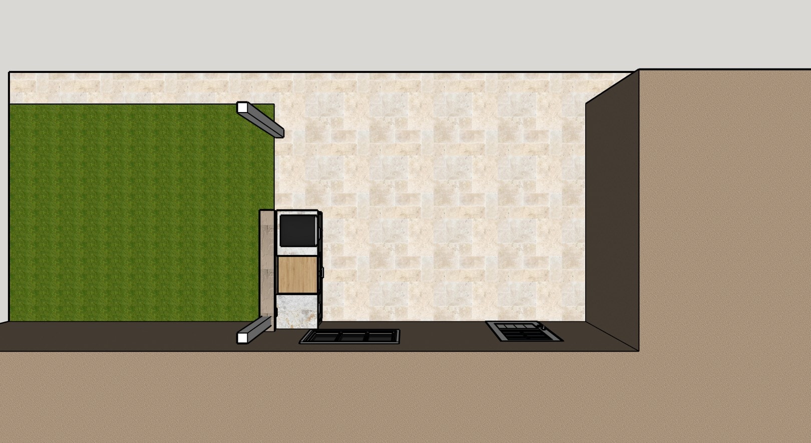 Detail callout — Coyote Power Burner, Pizza Oven, Filler Piece