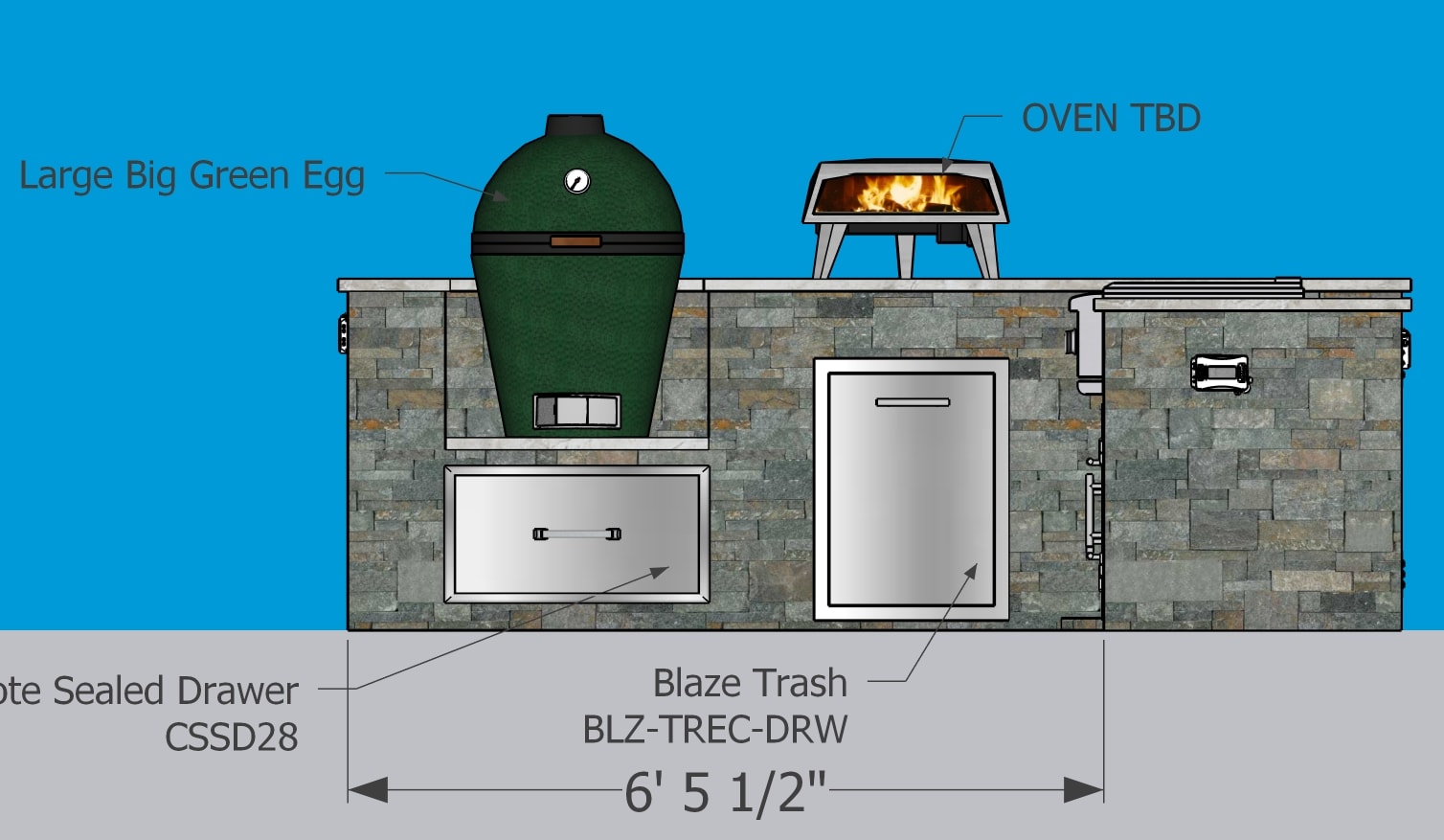 Floor plan — alternate dimension view