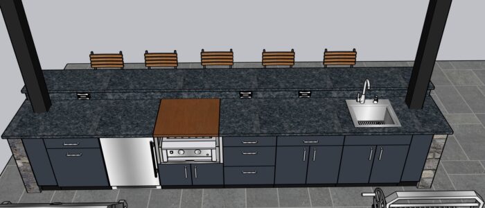 Galley Kitchen with Danver Cabinets Outdoor Kitchen with Danver Cabinets